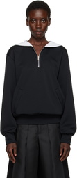 Comme des Garçons Homme Plus Black Half-Zip Sweatshirt