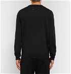 Maison Margiela - Twill-Panelled Wool Sweater - Men - Black