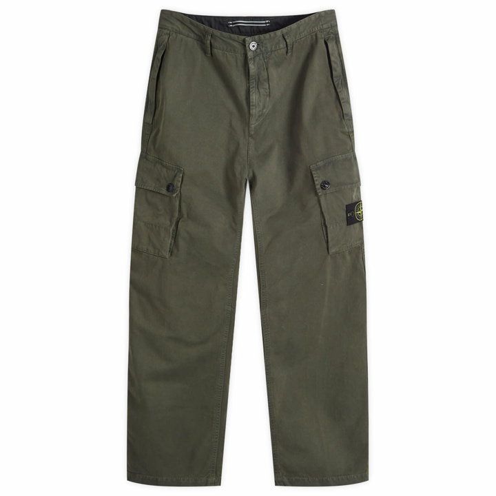 Photo: Stone Island Men's Brushed Cotton Canvas Cargo Pants in Musk