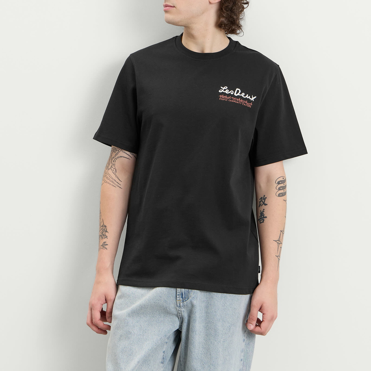Les Deux Men's Rural T-Shirt in Black