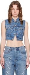 Alexander Wang Blue Shrunken Vest