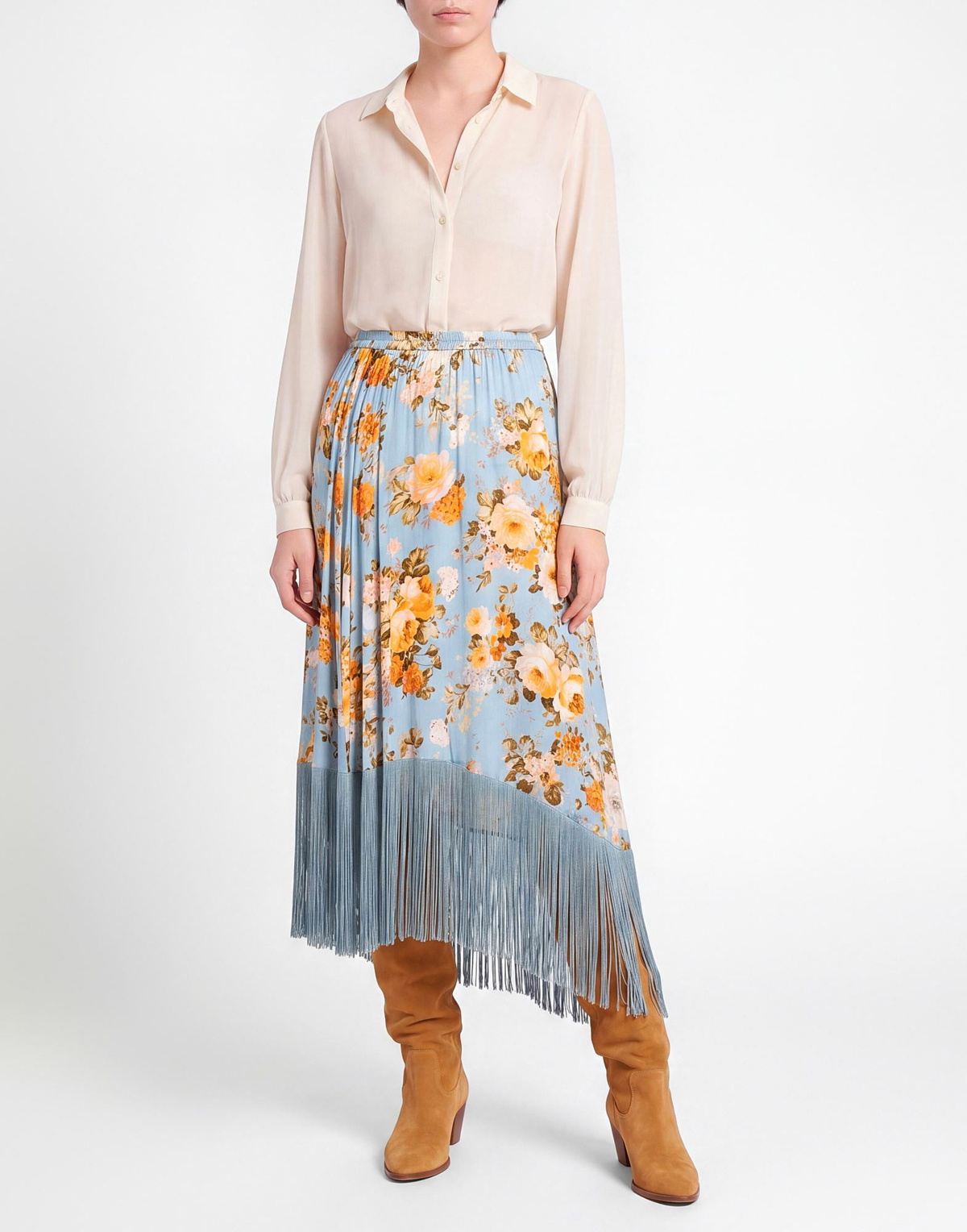 Jucca Womens Maxi skirt Azure