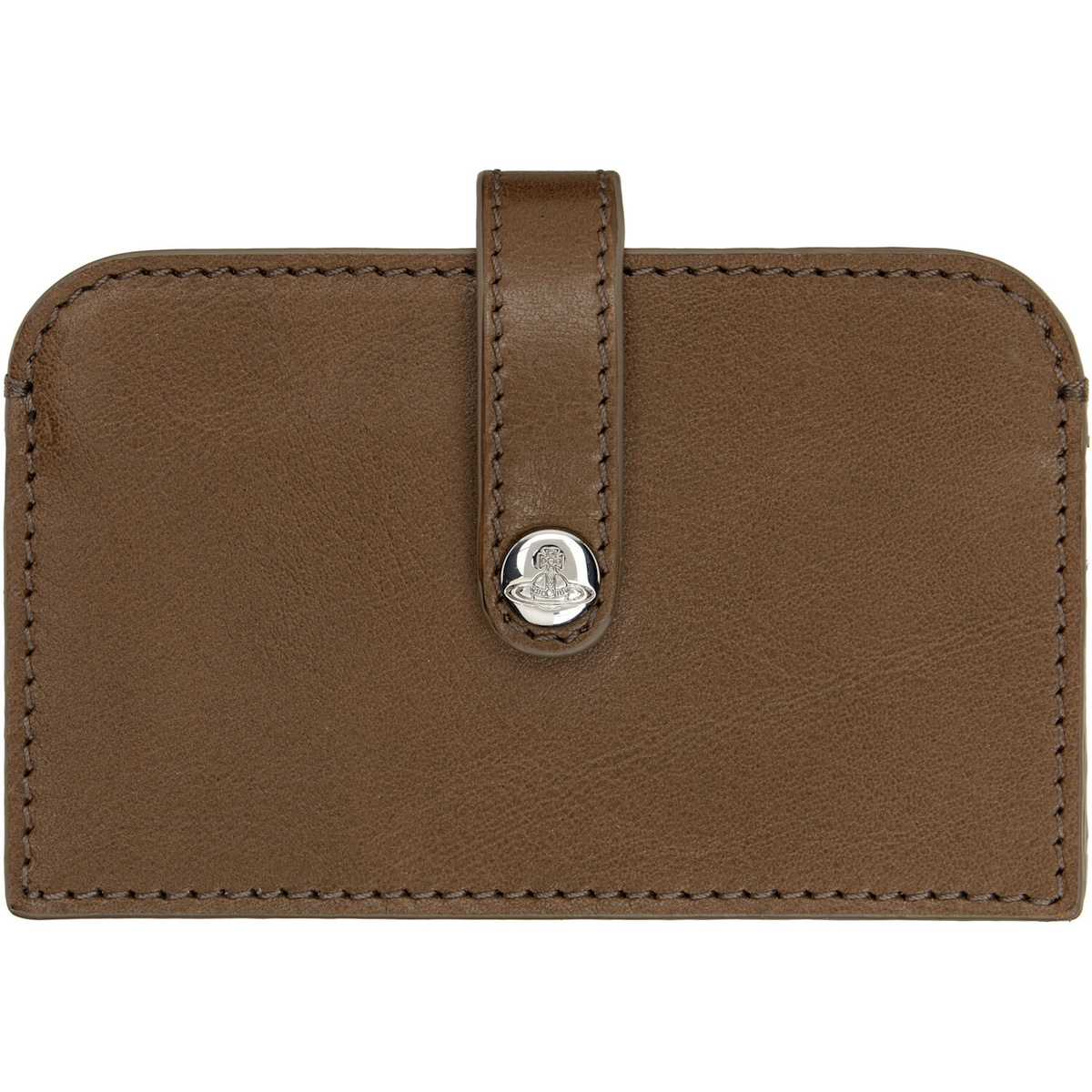 Vivienne Westwood Brown Accordion Card Holder Vivienne Westwood
