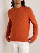 De Bonne Facture - Brushed-Wool Sweater - Orange