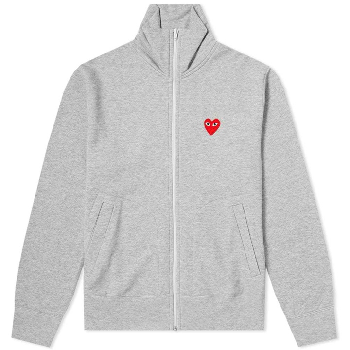Photo: Comme des Garcons Play Red Heart Zip Back Print Track Top