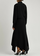 Petar Petrov The Stronger Crinkled-effect Silk Maxi Dress Black