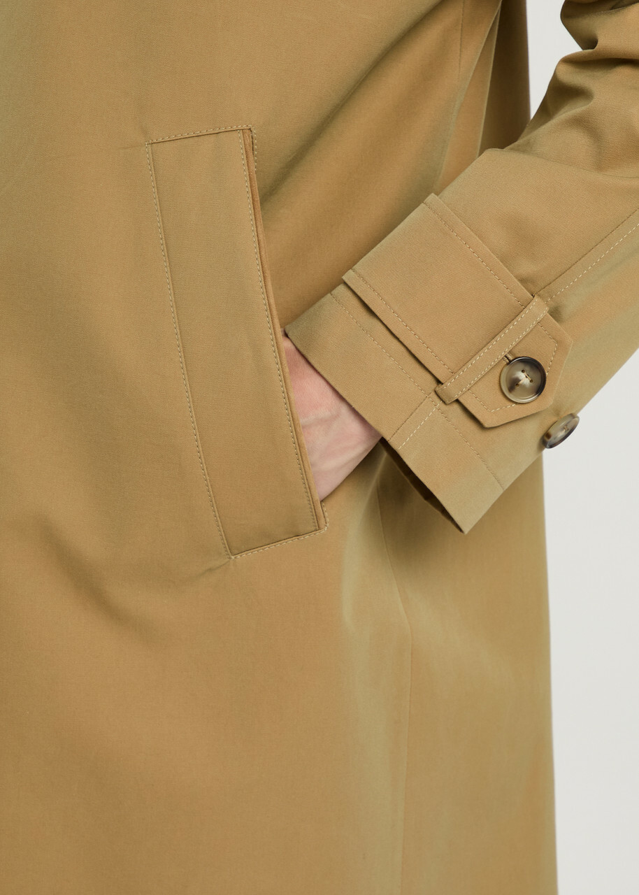 Tods Cotton Trench Coat Beige