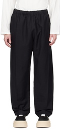 MM6 Maison Margiela Black Drawstring Trousers