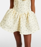 Shushu/Tong Floral off-shoulder cotton and silk corset dress
