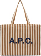 A.P.C. Tan & Off-White Diane Tote