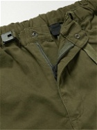 MANASTASH - Flex Climber Straight-Leg Belted Cotton-Blend Twill Cargo Trousers - Green