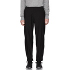 Issey Miyake Men Black Crushed Poplin Side Pleat Trousers