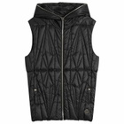 Rick Owens x Moncler Geocamo Flight Ziplock Hooded Vest in Black