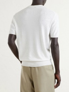 Altea - Linen and Cotton-Blend T-Shirt - White