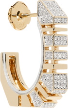 Rainbow K Gold & White Gold Bold Nano Pavé Single Earring