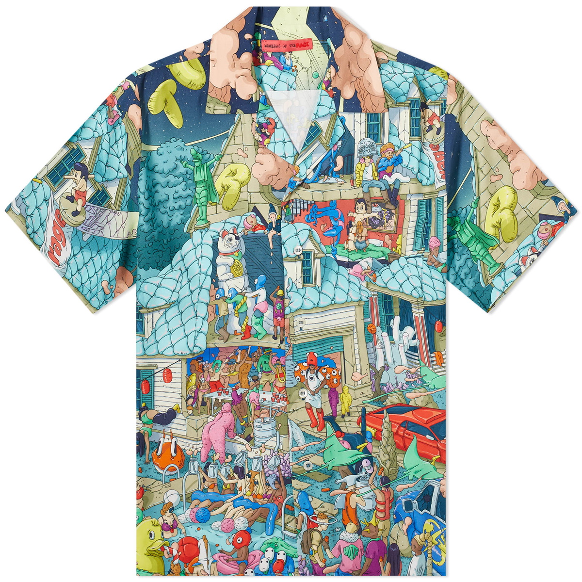 Members of the Rage Men's Party Vacation Shirt in Custom Made Motr Party Print