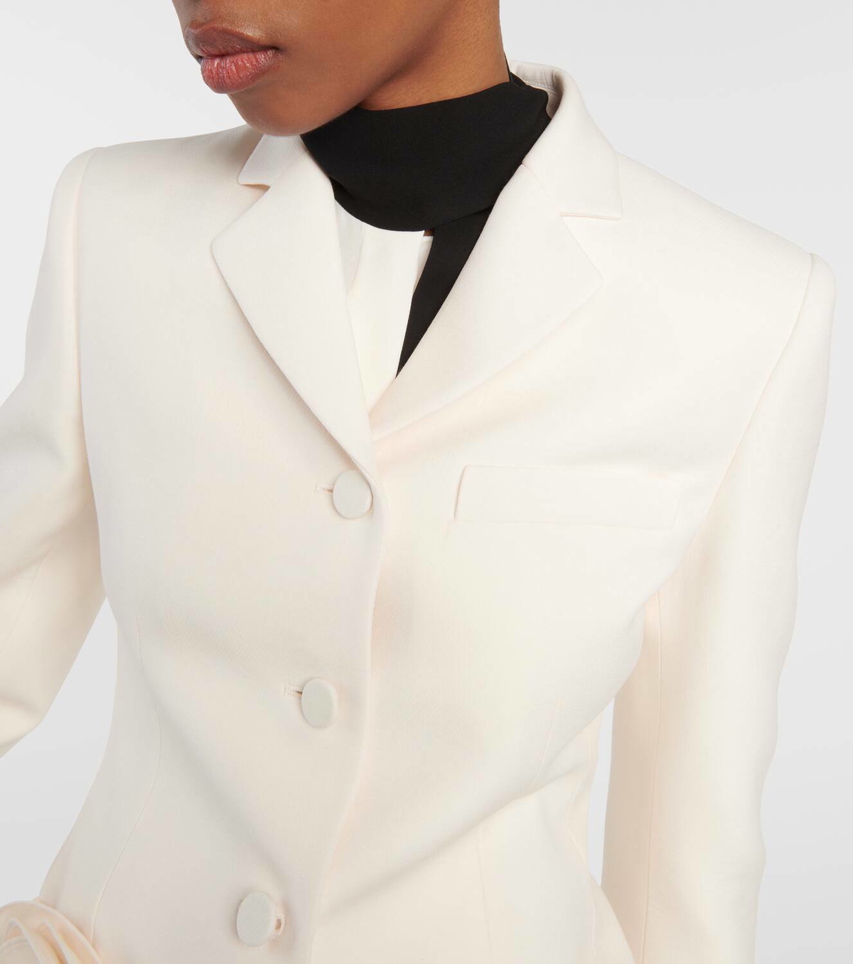 Valentino Crêpe Couture floral-appliqué blazer Valentino