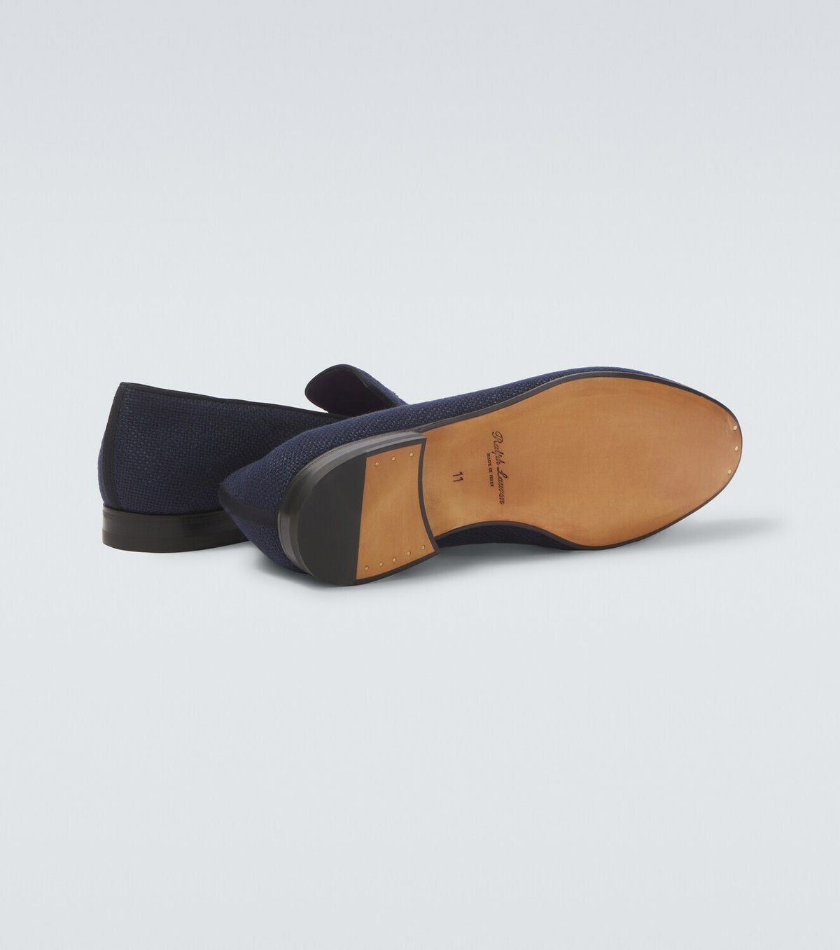 Ralph Lauren Purple Label Alonzo embroidered linen loafers