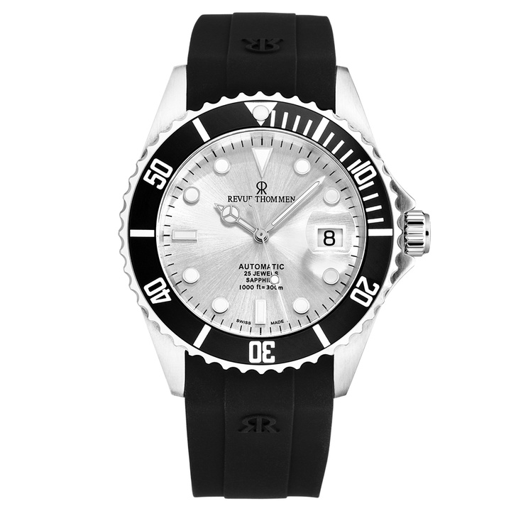 Photo: Revue Thommen Diver Automatic Silver Dial Mens Watch 17571.2827