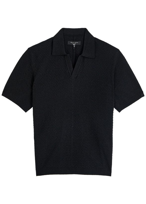 Photo: Rag & Bone Zuma Terry Polo Shirt No Colour