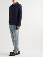 Séfr - Ripley Knitted Linen Shirt - Blue