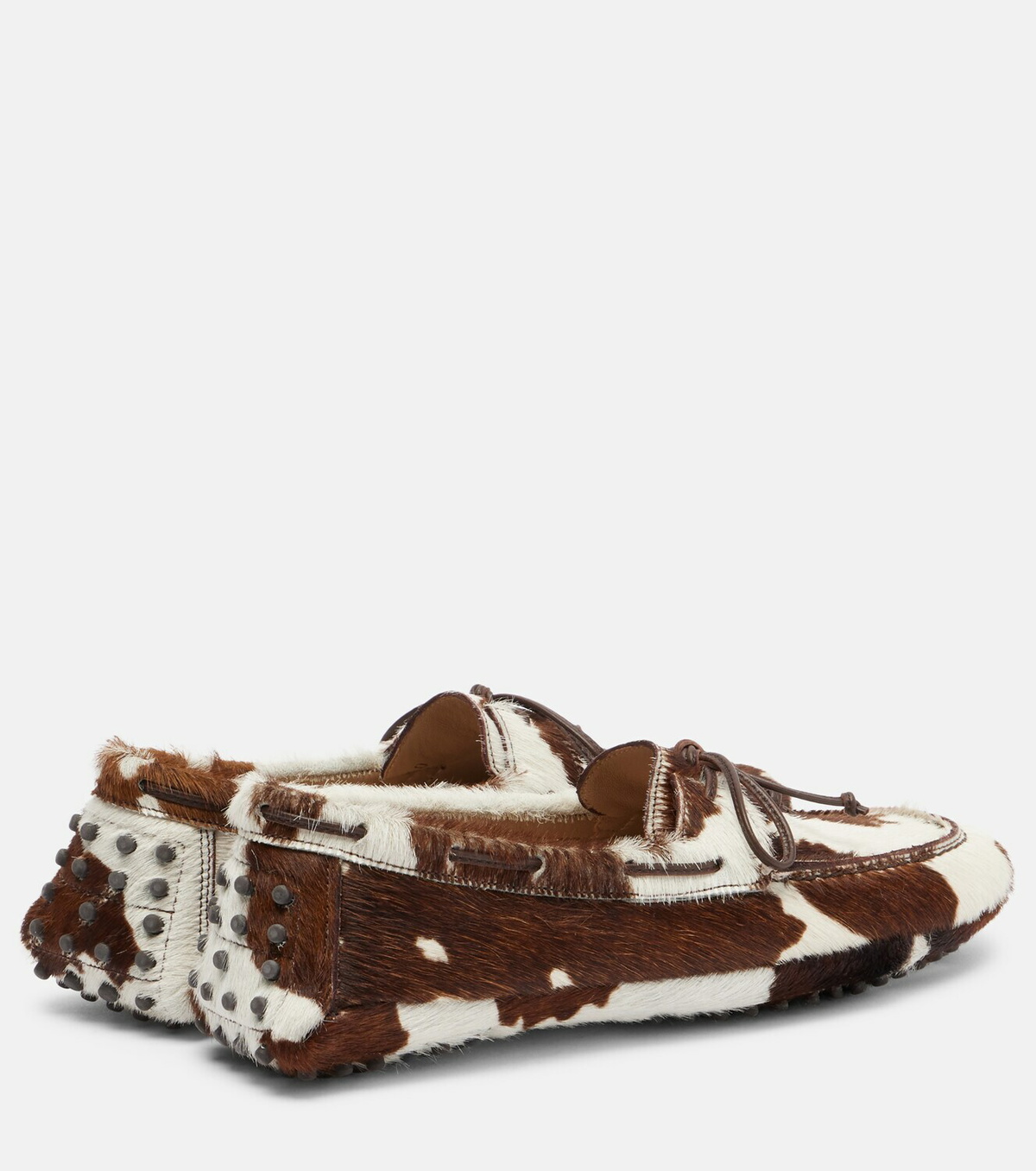 Le Monde Béryl Printed calf hair driving shoes