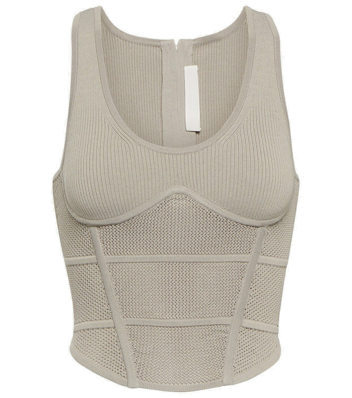 Photo: Dion Lee Cropped ribbed-knit bustier