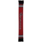 Versace Red and Black Logo Scarf