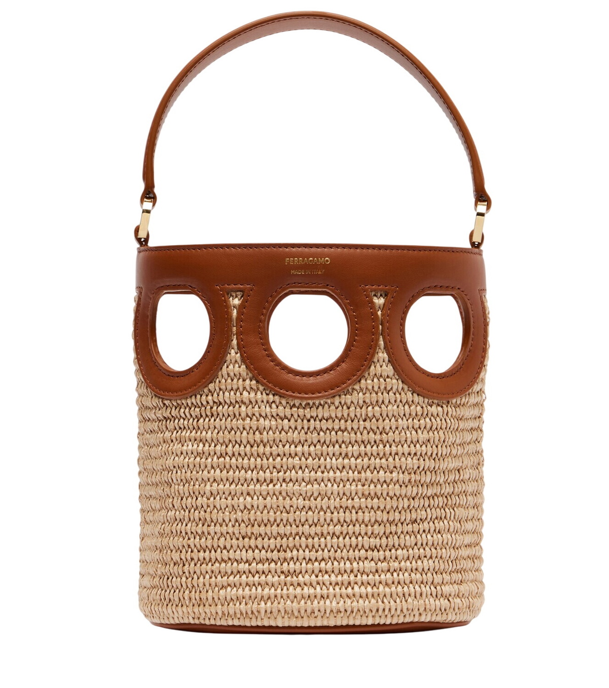 FERRAGAMO - Trifolio Leather Shoulder Bag Salvatore Ferragamo FERRAGAMO - Trifolio Leather Shoulder Bag Salvatore Ferragamo