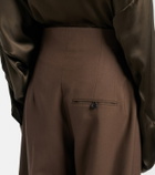 Khaite Somera pleated virgin wool straight pants