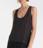 Wardrobe.NYC Polka-dot silk tank top