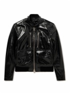 TOM FORD - Patent-Leather Blouson Jacket - Black