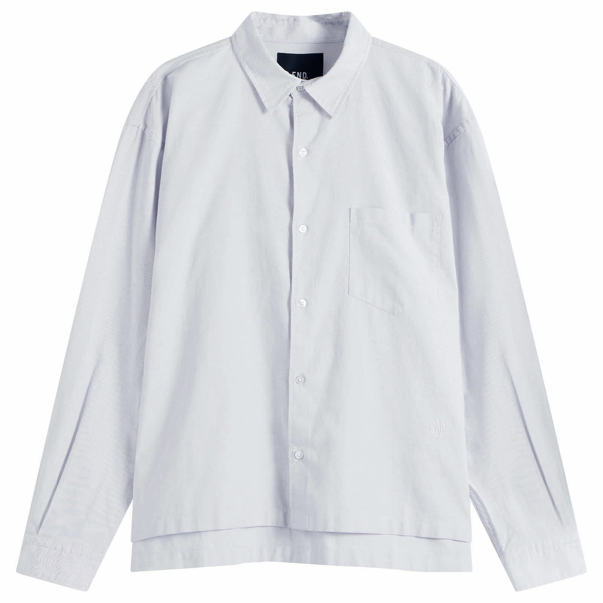 END. Fairways Long Sleeve Shirt in Ice Grey