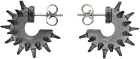 HUGO KREIT SSENSE Exclusive Gray Mini Spiky Earrings