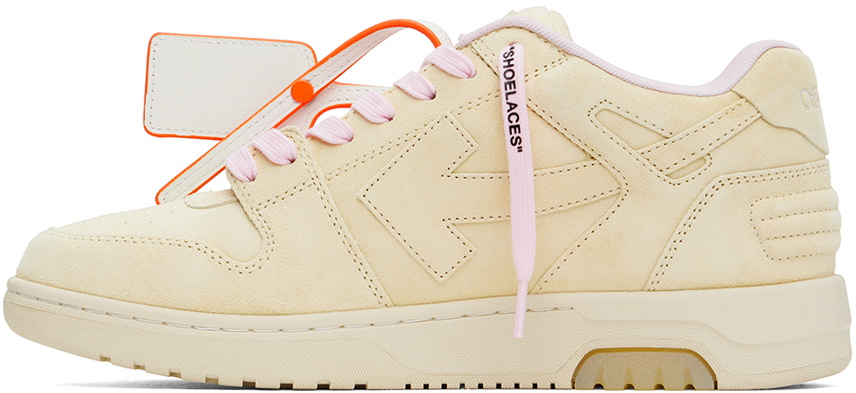 Off-White Beige Out Of Office Suede Sneakers Off-White