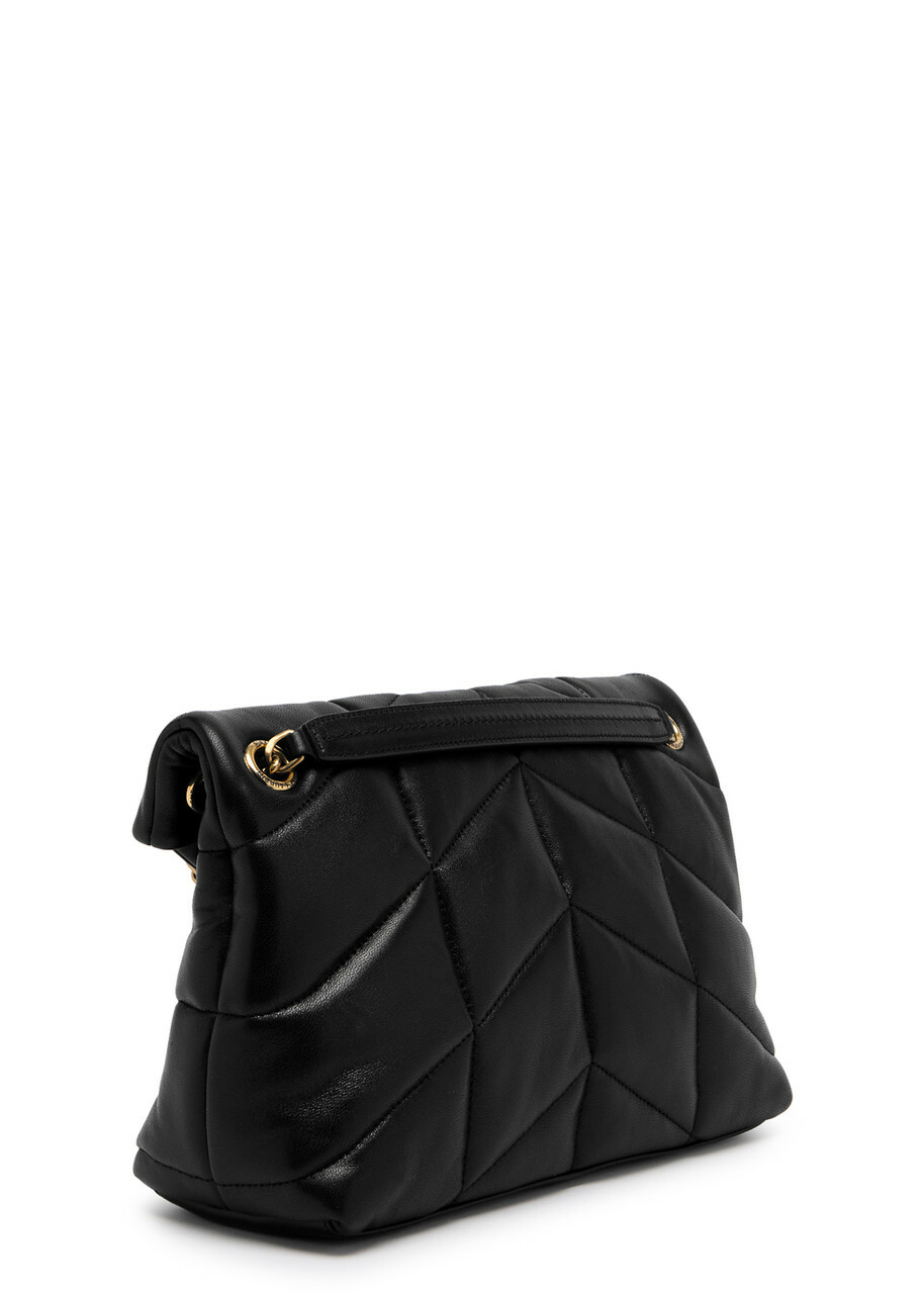 Saint Laurent Lou Puffer Small Leather Shoulder bag - Black - One Size