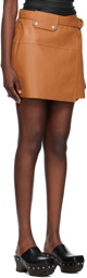 Nanushka Tan Susan Leather Miniskirt
