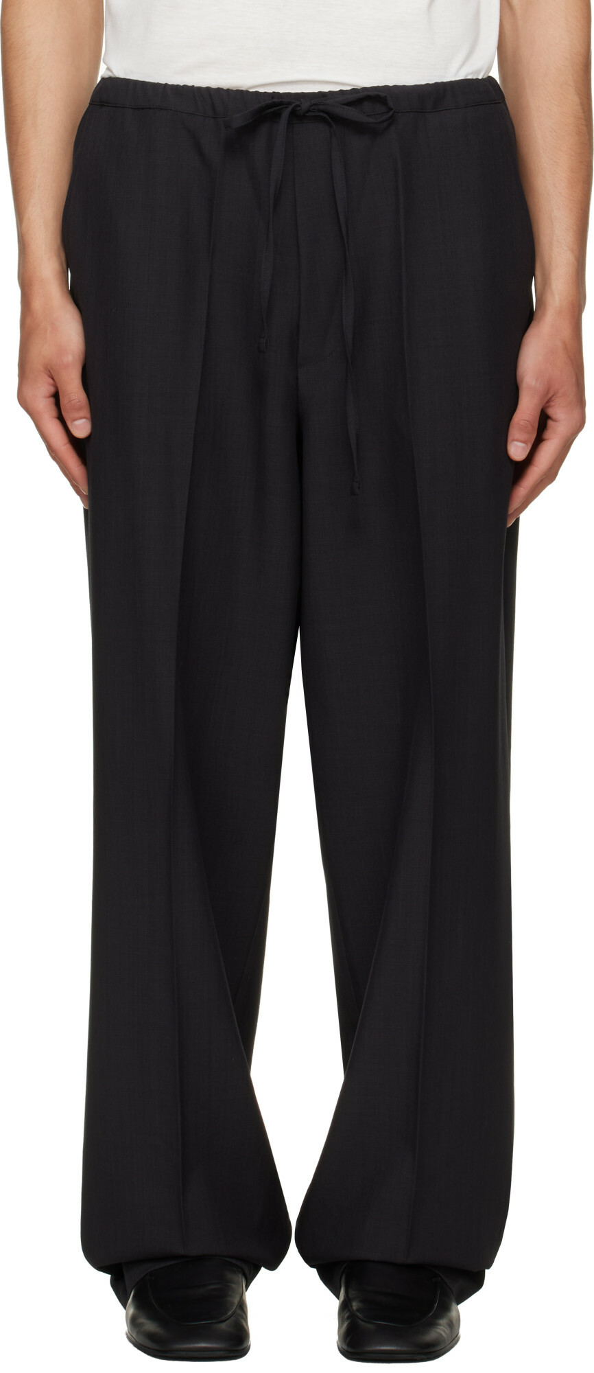 Second/Layer Black Baggy Primo Trousers