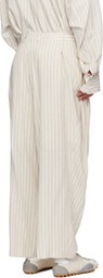 Hed Mayner Off-White Pinstripe Trousers