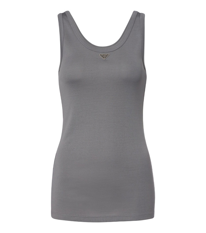 Photo: Prada Ribbed-knit cotton tank top