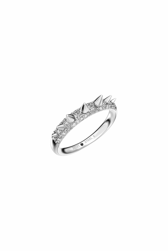 Photo: Diesel Stainless Steel Band Ring - Rings - Unisex - Silver