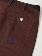 Stone Island - Marina Wide-Leg Belted Pleated Cotton-Blend Gabardine Trousers - Brown