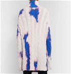 Balenciaga - Oversized Cable-Knit Cotton Rollneck Sweater - Men - White