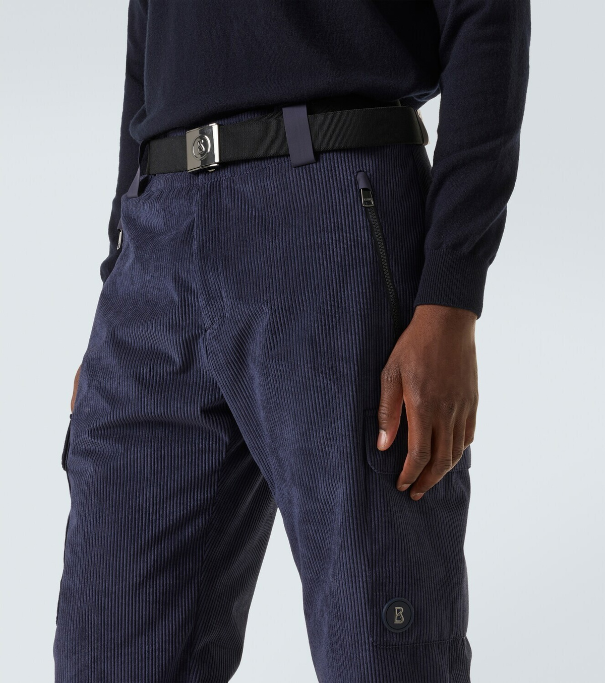 Bogner Corbin belted ribbed-knit ski pants