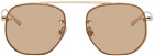 BONNIE CLYDE Gold & Brown Traction Sunglasses