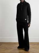 Dolce&Gabbana - Logo-Appliquéd Ribbed Wool Half-Zip Sweater - Black