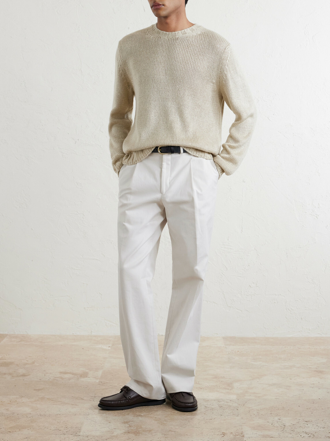 Saman Amel - Gio Slim-Fit Silk Sweater - Neutrals