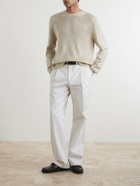 Saman Amel - Gio Slim-Fit Silk Sweater - Neutrals