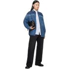 Maison Margiela Blue Bicolor Denim Shirt