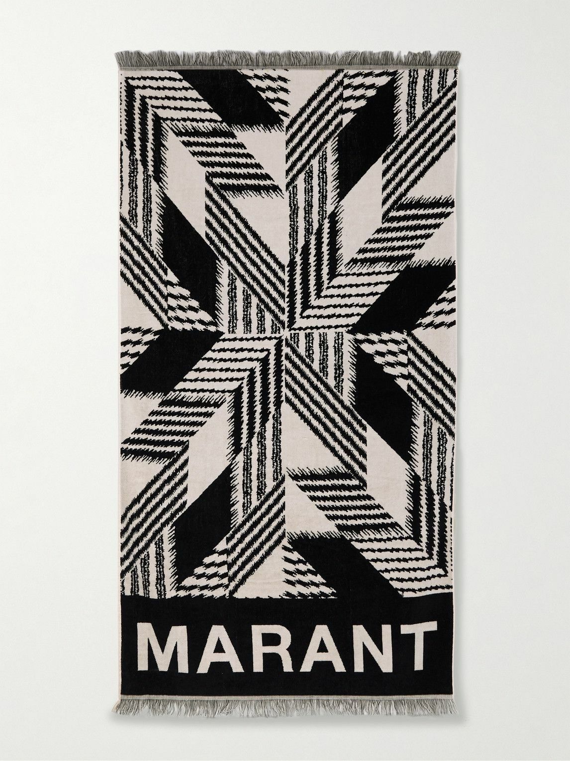 Isabel Marant - Fringed Cotton-Terry Jacquard Beach Towel